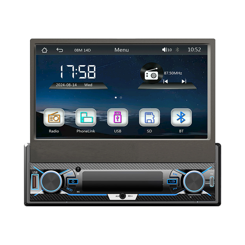 Automatic Indash Model CarRadio Single Din Indash Car Mp5 player  F133 Solution